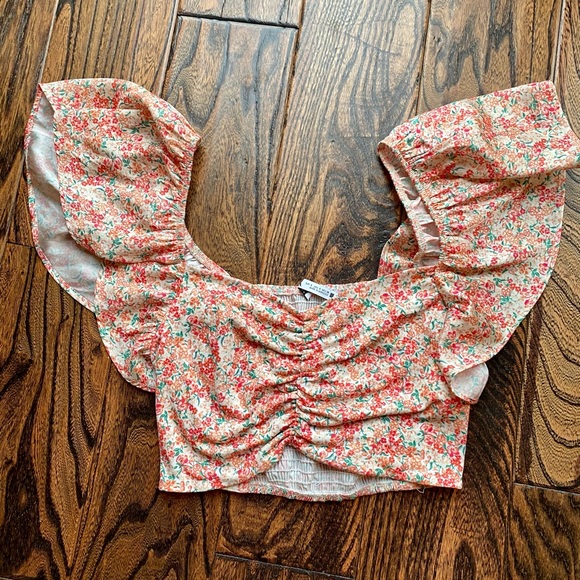 Zara Tops Zara Floral Crop Top Poshmark